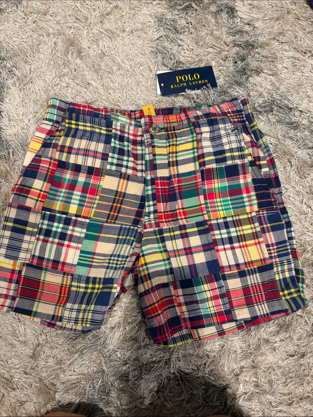 Polo by Ralph Lauren Multi-Color Patchwork Plaid boys Shorts